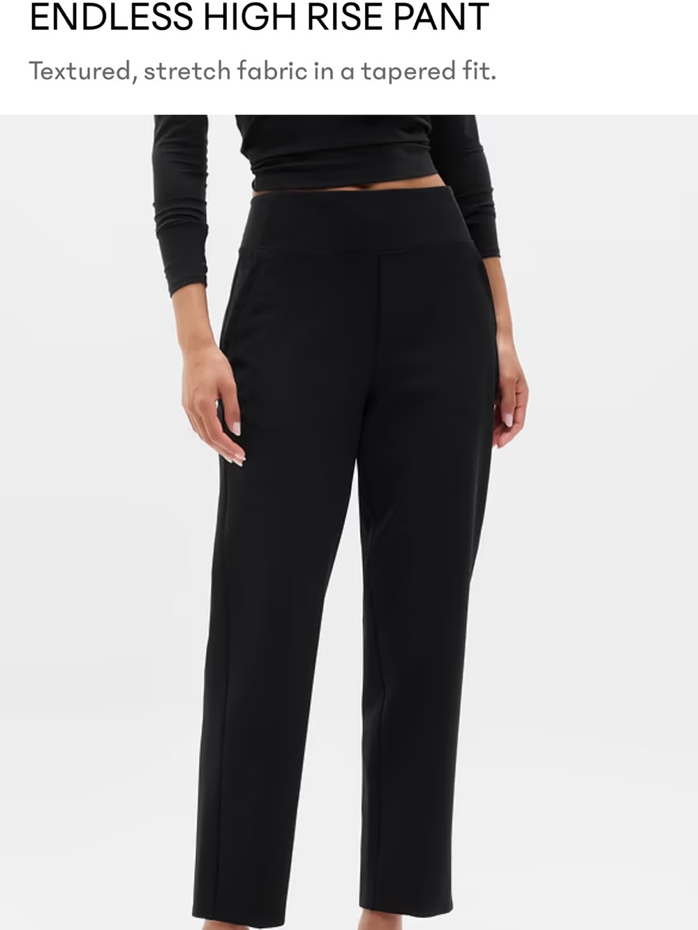 Athleta Endless High-Rise Tapered Pants - Black